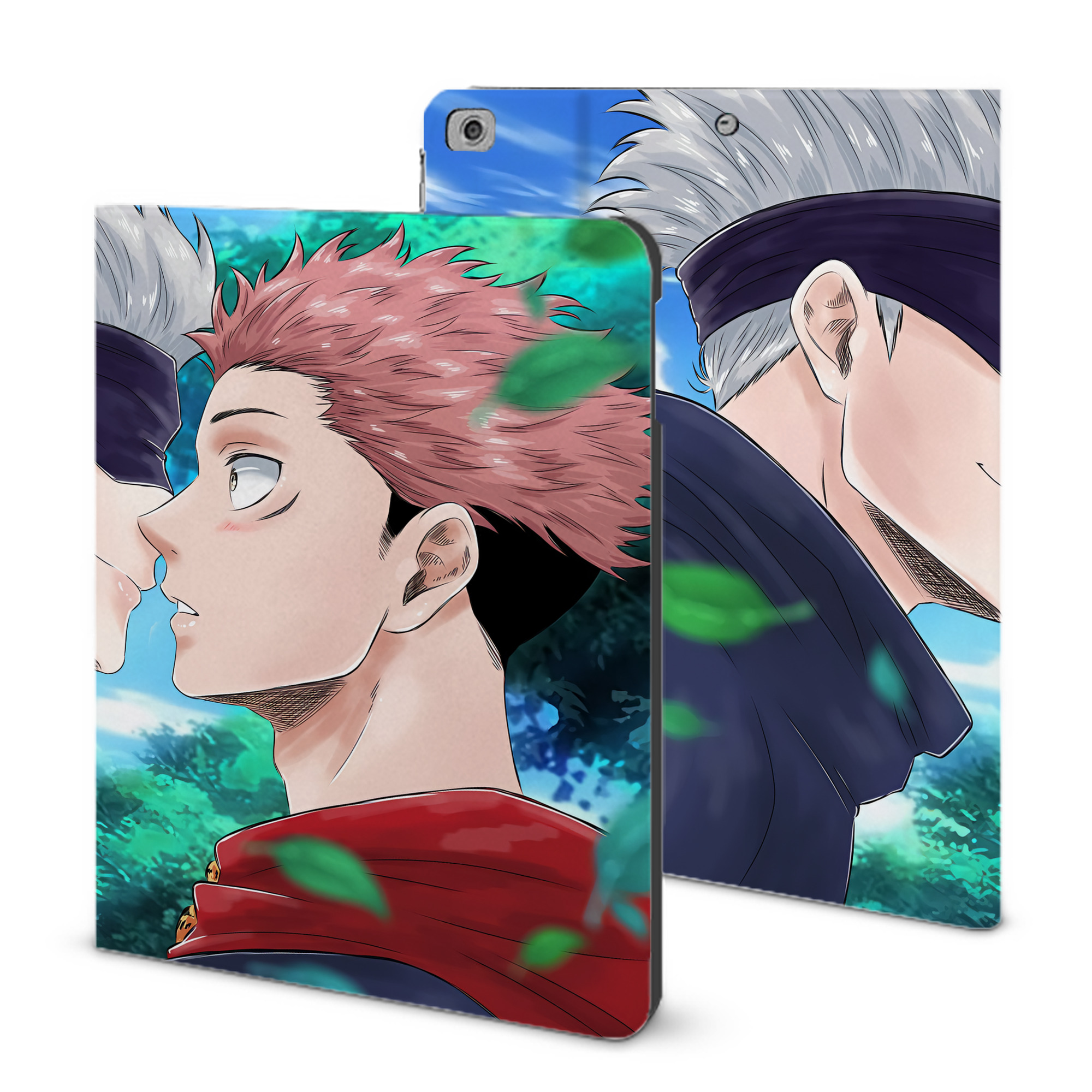 （画像用） 呪術廻戦 Jujutsu Kaisen IPad ケース ブック型 PUレザー TPU 耐衝撃 軽量 薄型 ペン収納なし 全面保護 IPad 各モデル対応